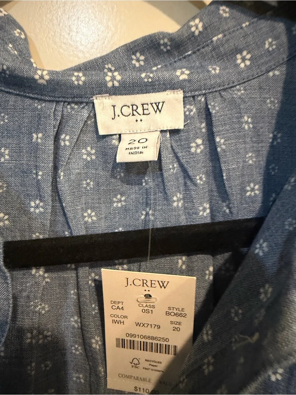 Two J.Crew Factory Printed Cotton Mini Shirt-Dress